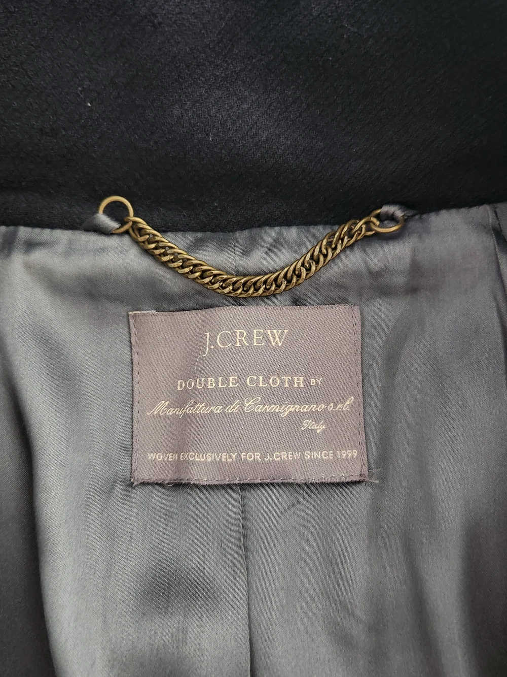 J. Crew Black Double-Breasted Wool Pea Coat - Picture 4 of 6